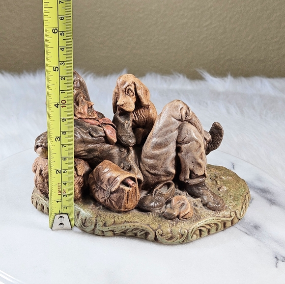 Vintage 1930s-1950s Naturecraft Made In England Stoneware Figurine Lazy Life - Picture 8 of 9